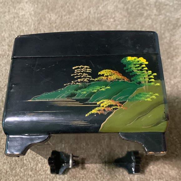 Vintage Far East Swan Japan Oriental Musical Jewel Box - Picture 6 of 16